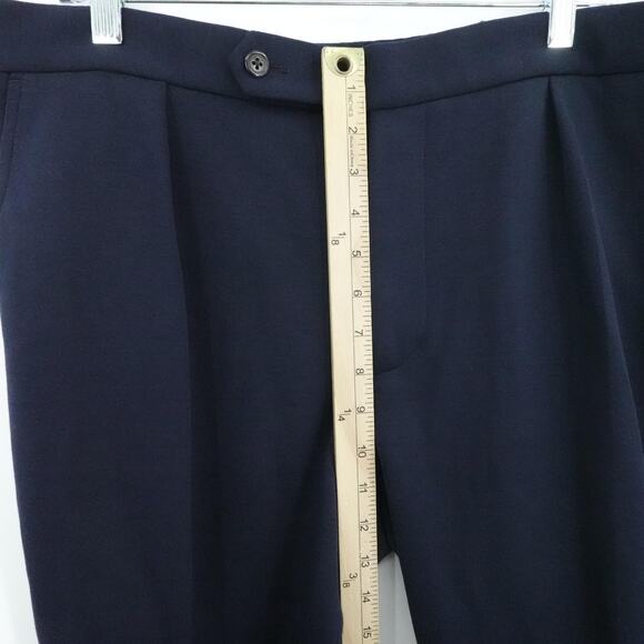 Polo Ralph Lauren Pants Mens 38x32 Navy Aviator Classics Pleated Elastic Waist - Picture 9 of 15